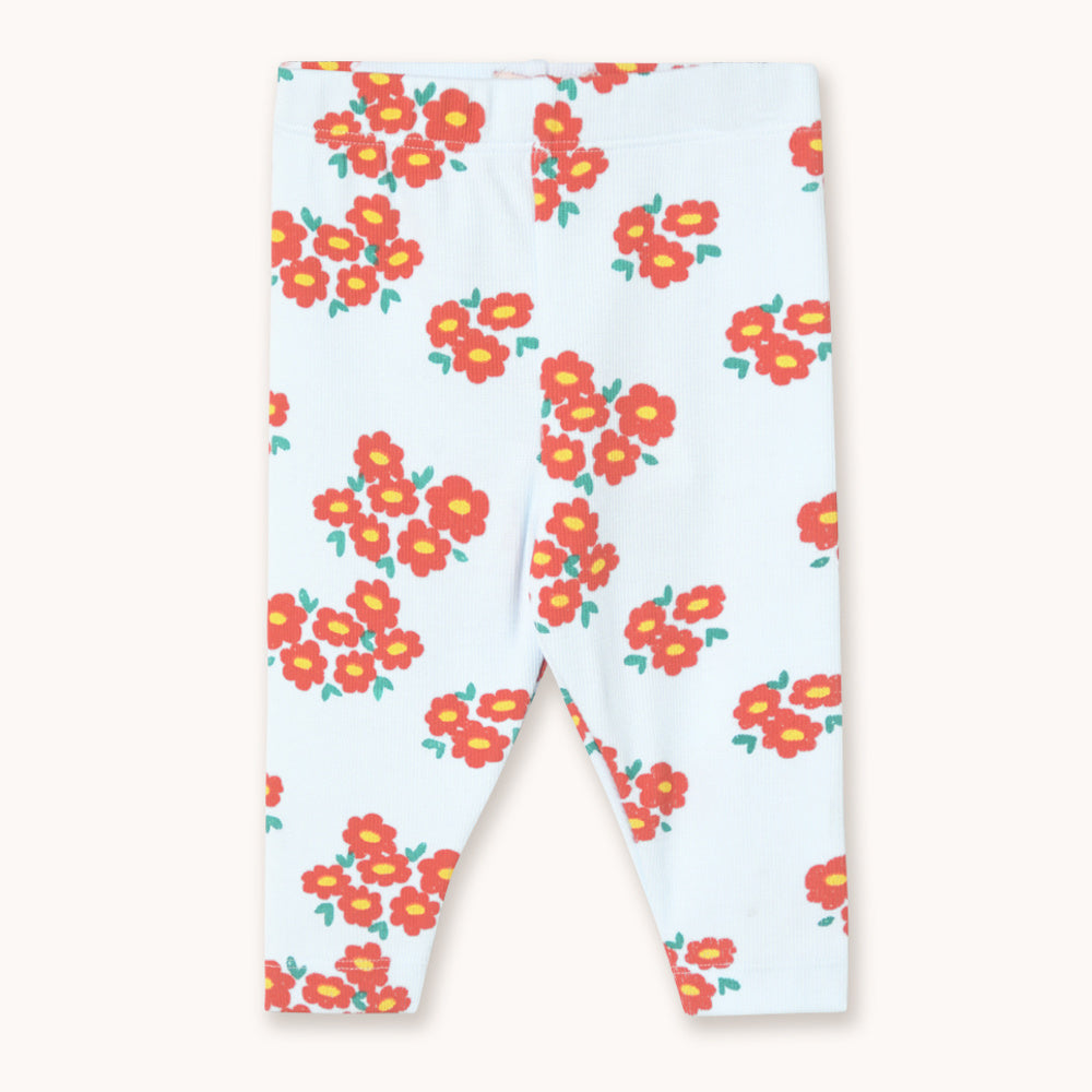 Floral Ribbed Knit Baby Pants