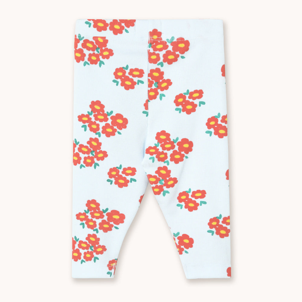 Floral Ribbed Knit Baby Pants