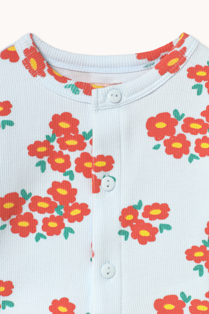 Floral Ribbed Knit Baby Jacket