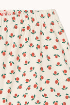 Short en Maille Côtelée à Petites Roses