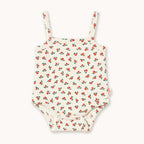 Body Bébé sans Manches en Maille Côtelée à Petites Roses