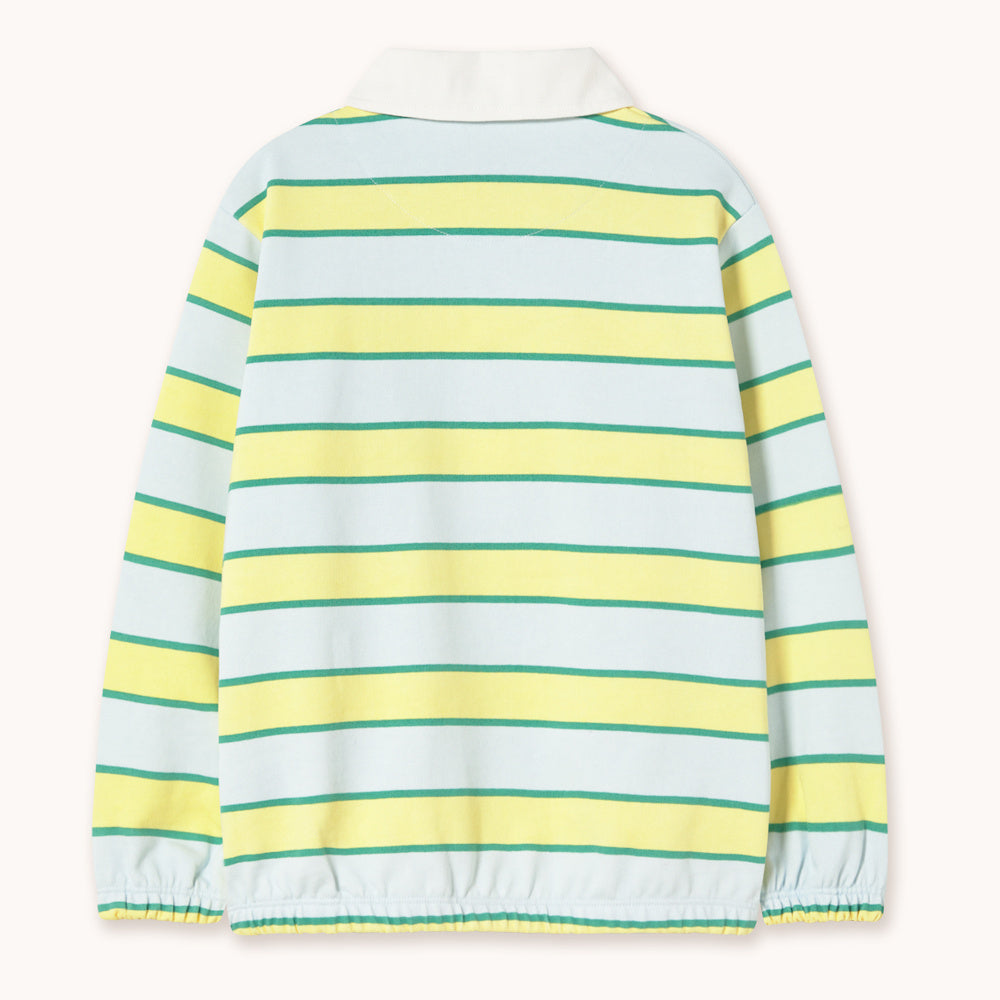 Sweatshirt Polo à Rayures Rétro