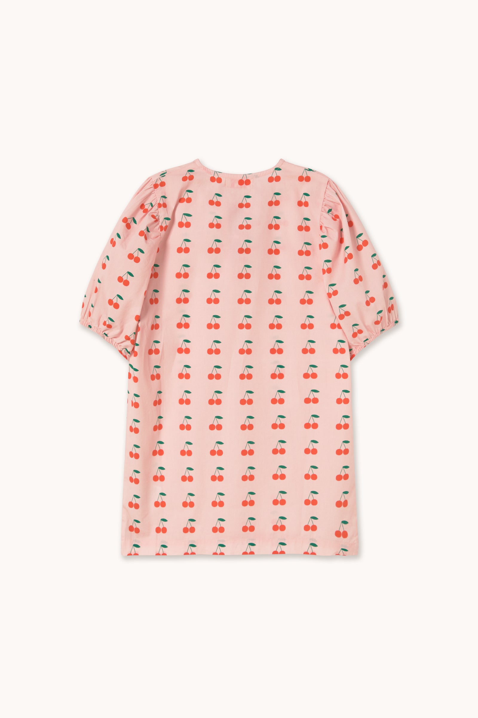 Short Sleeve Dress with Cherries Print