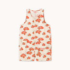 One-Piece Twill Short with Blossoms Print