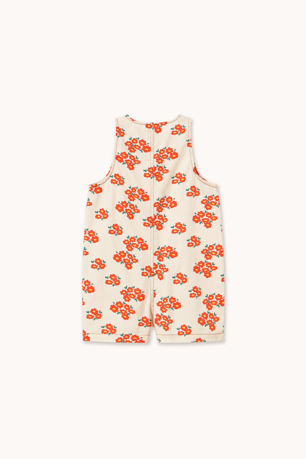 One-Piece Twill Short with Blossoms Print