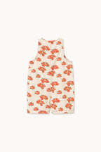 One-Piece Twill Short with Blossoms Print