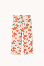 Twill Jeans with Blossoms Print