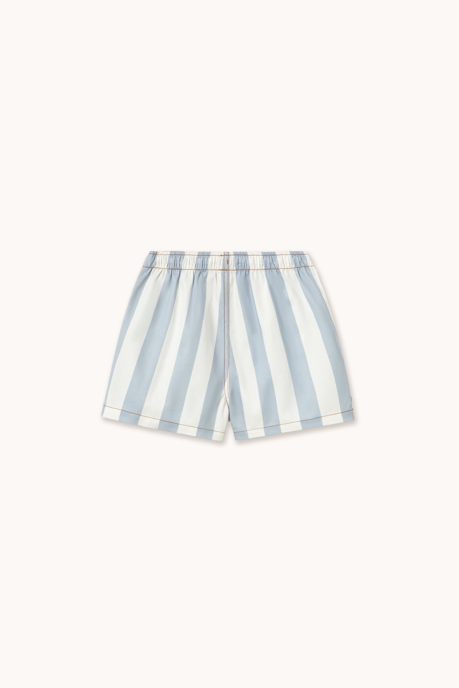 Short en Sergé à Rayures Bleu Clair