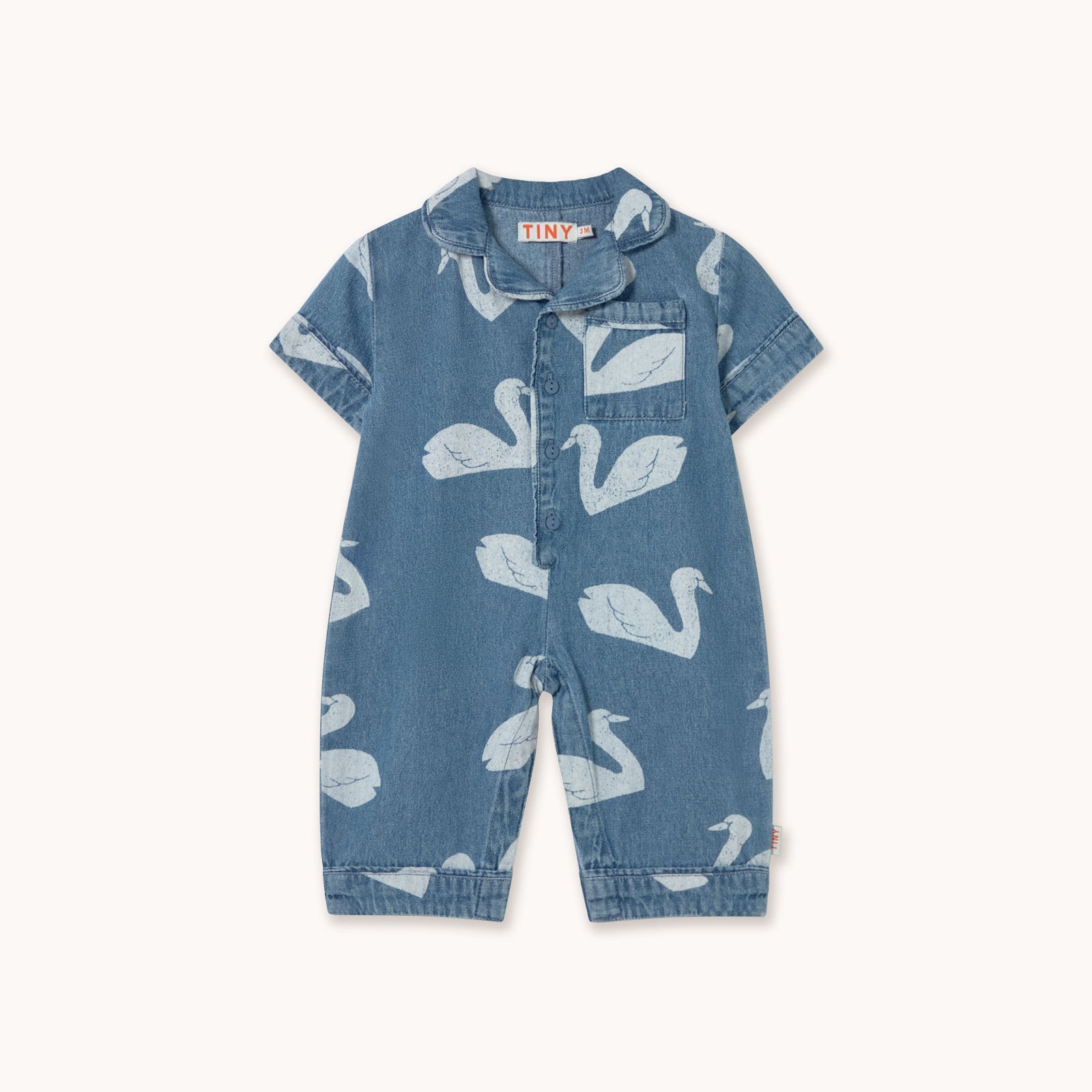 Big Swans Baby - Cotton Baby Jumpsuit