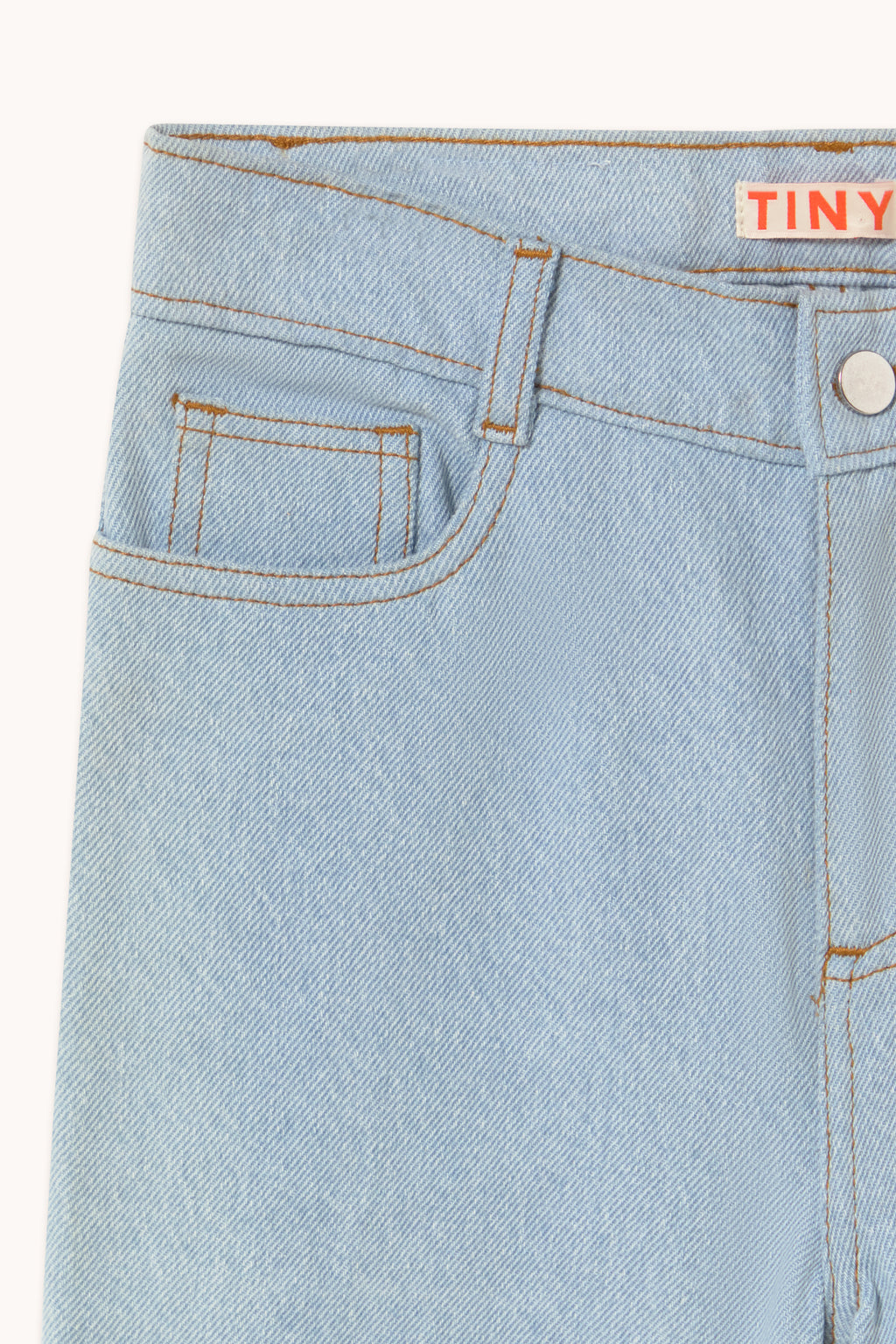 Jean en Denim à Imprimé Roses
