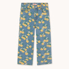 Jean en Denim à Imprimé Oranges