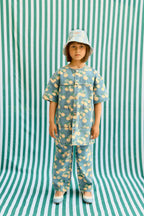 Jean en Denim à Imprimé Oranges