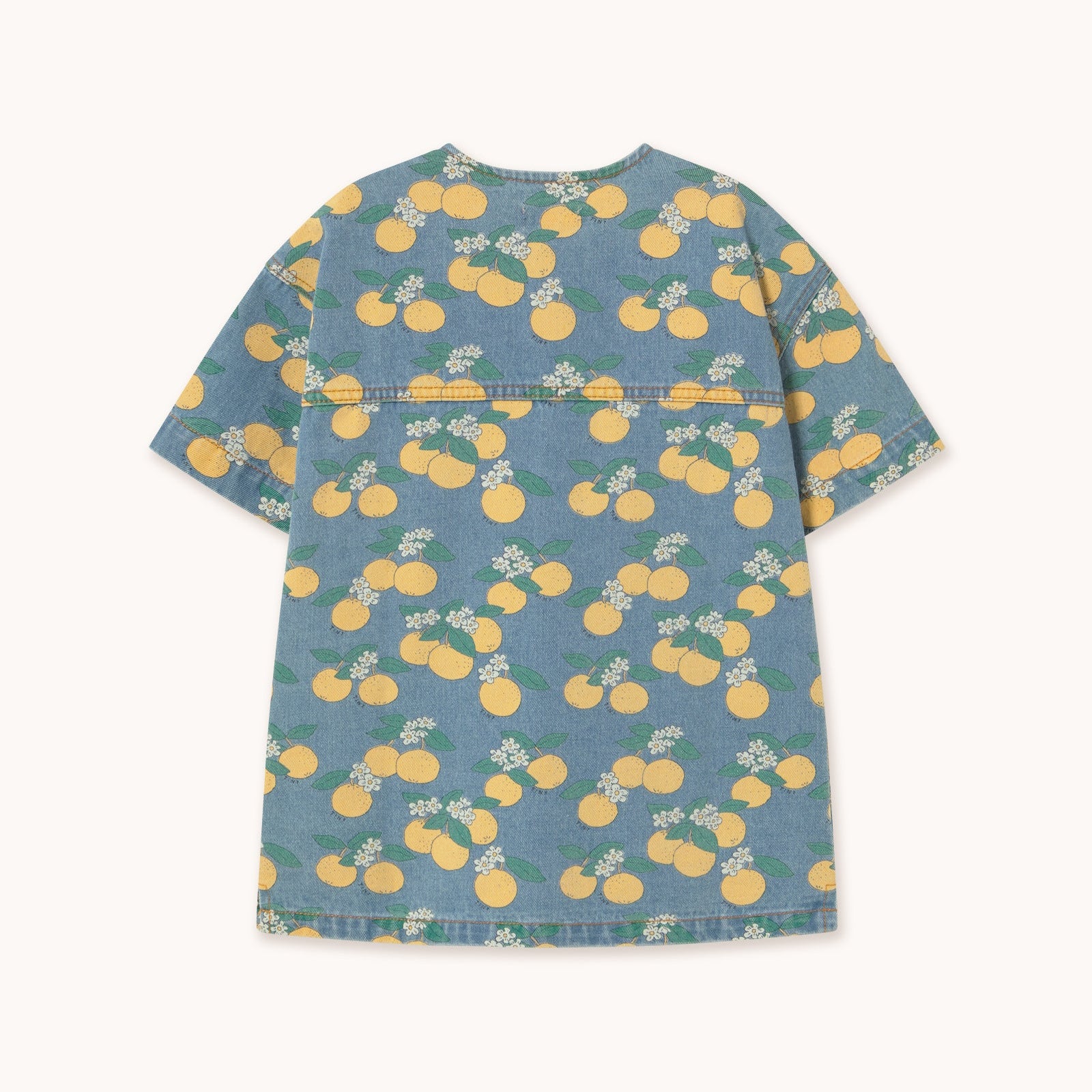 Robe en Denim à Imprimé Oranges