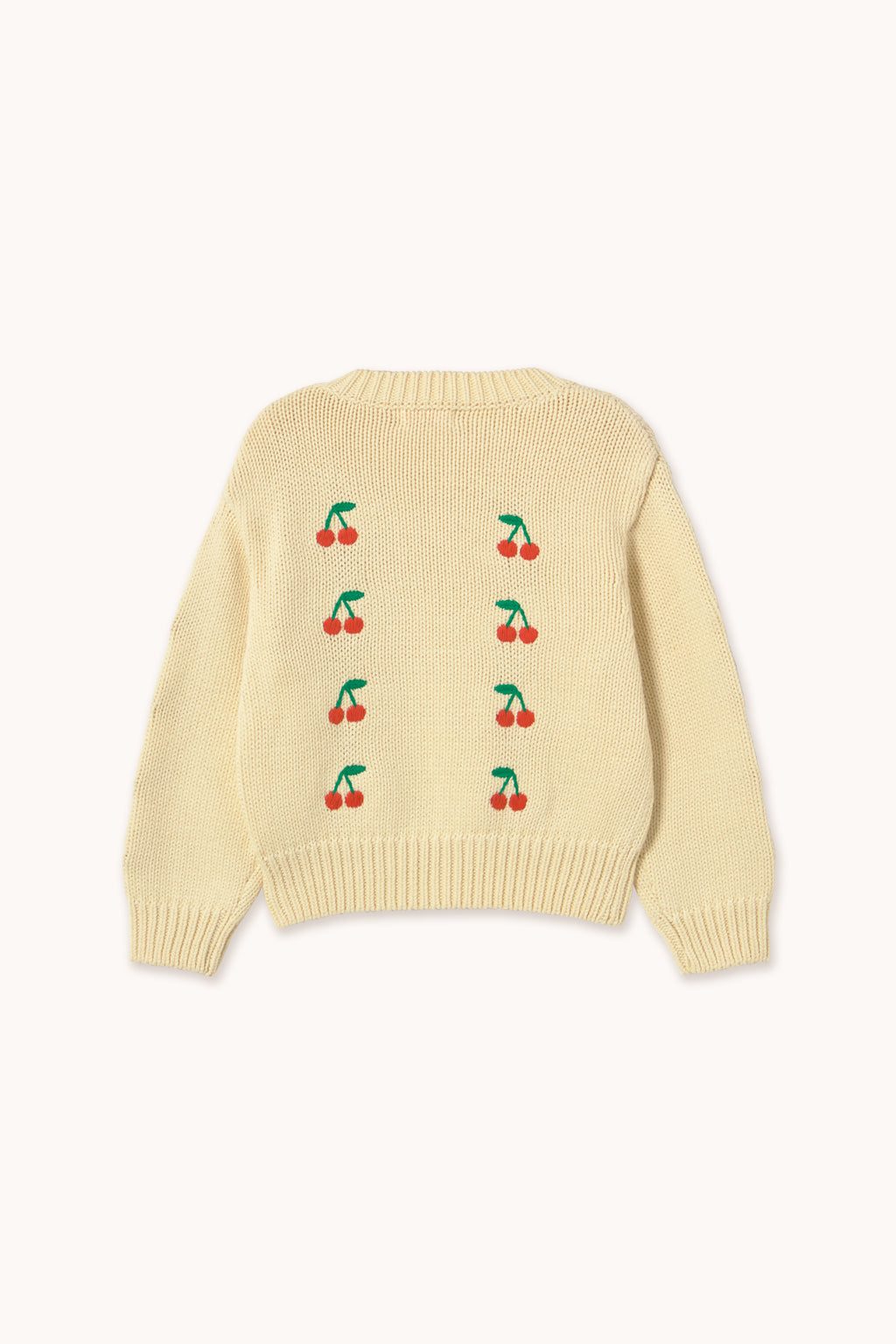 Pull Jaune à Motif Mini Cerises