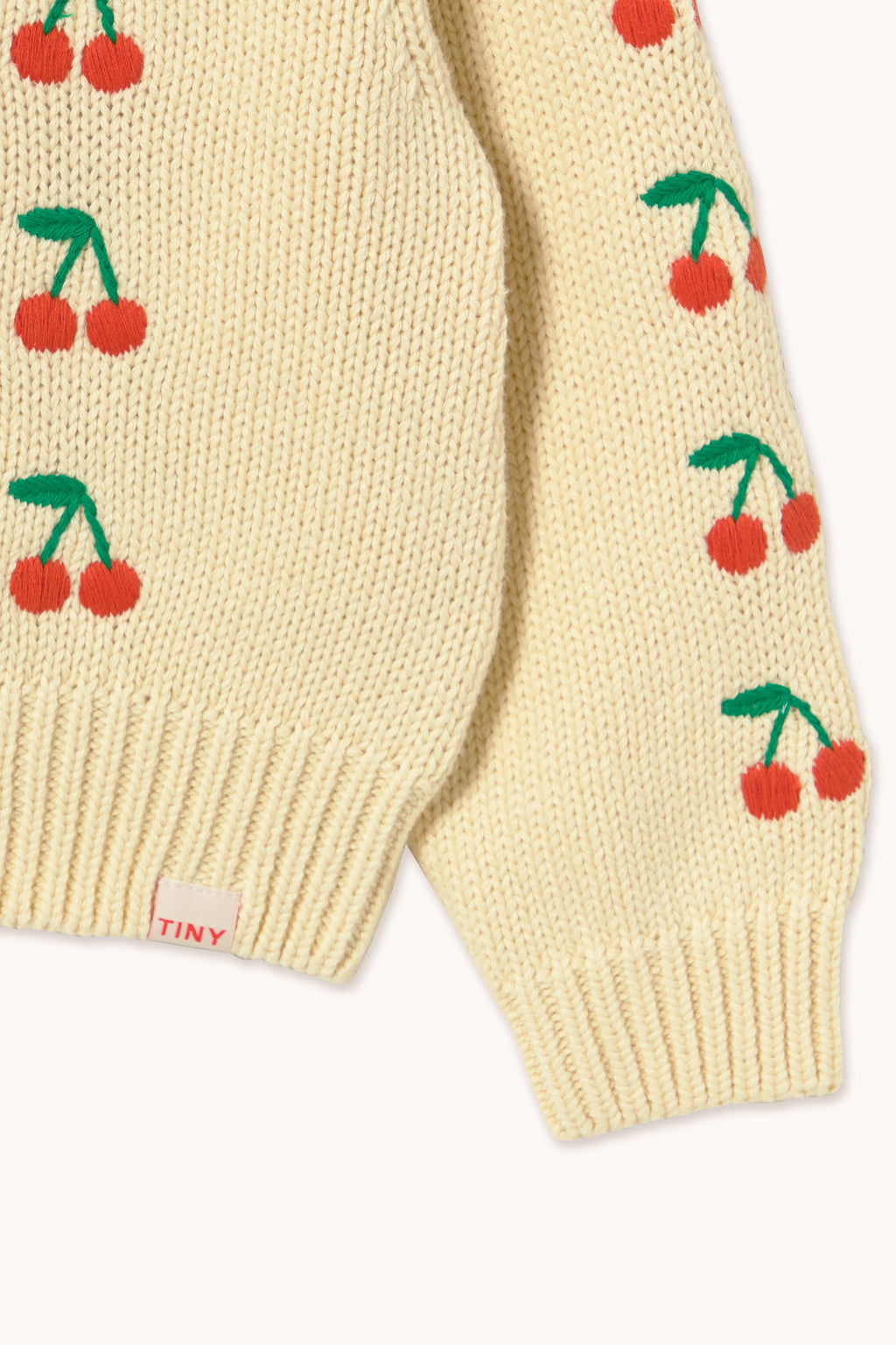 Pull Jaune à Motif Mini Cerises