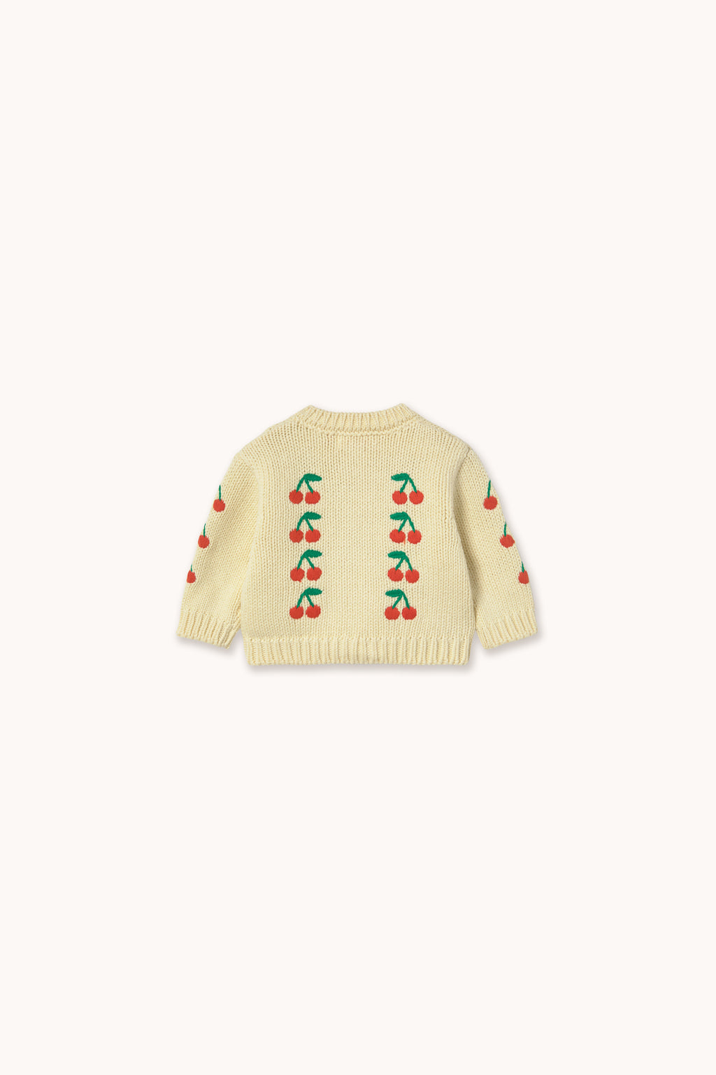 Cardigan Bébé Tricoté à Mini Imprimé Cerises