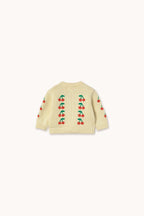 Cardigan Bébé Tricoté à Mini Imprimé Cerises