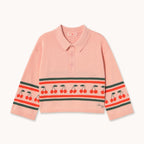 Pull Rose à Motif Cerises