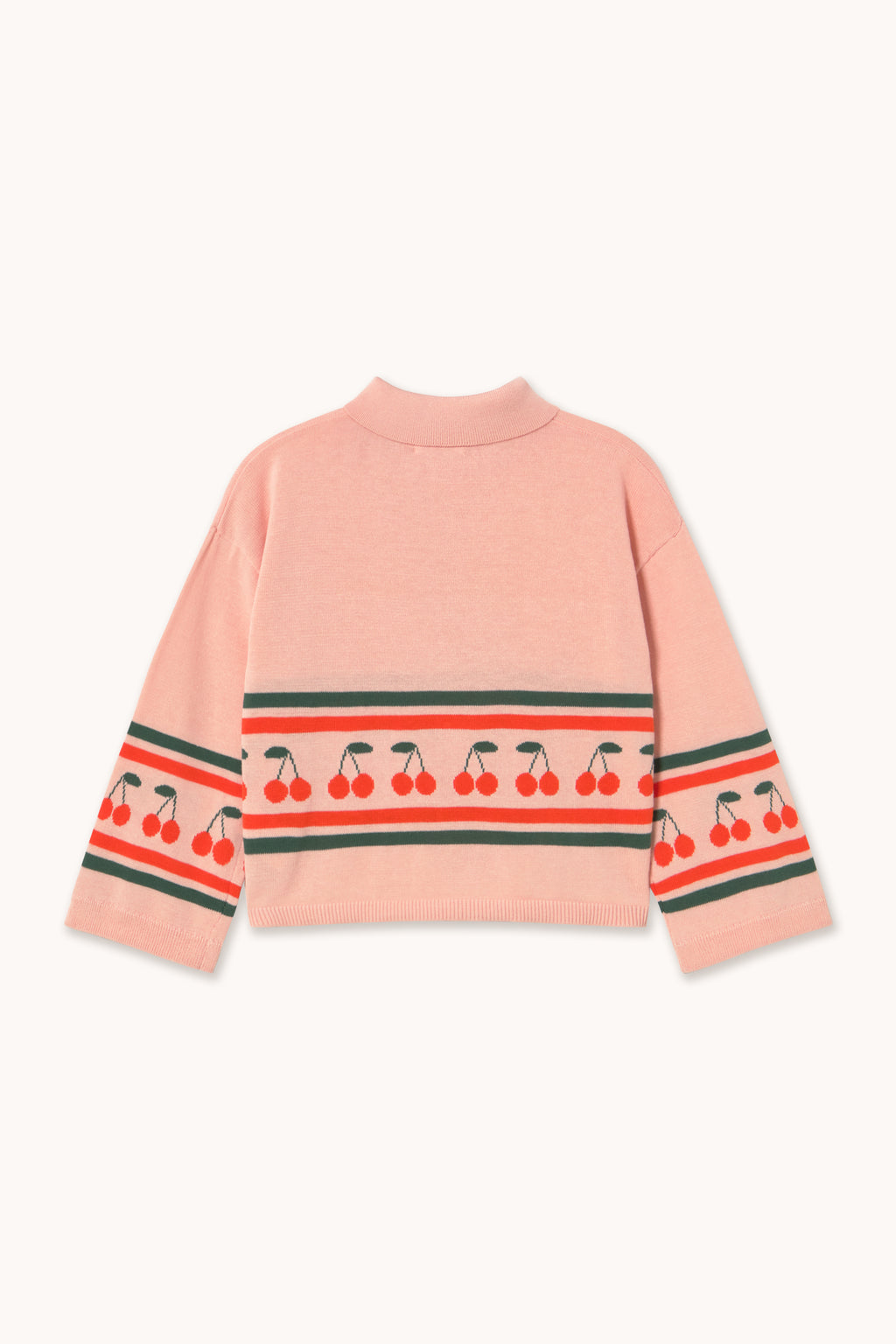 Pull Rose à Motif Cerises