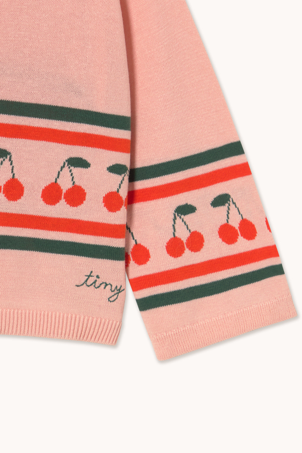 Pull Rose à Motif Cerises