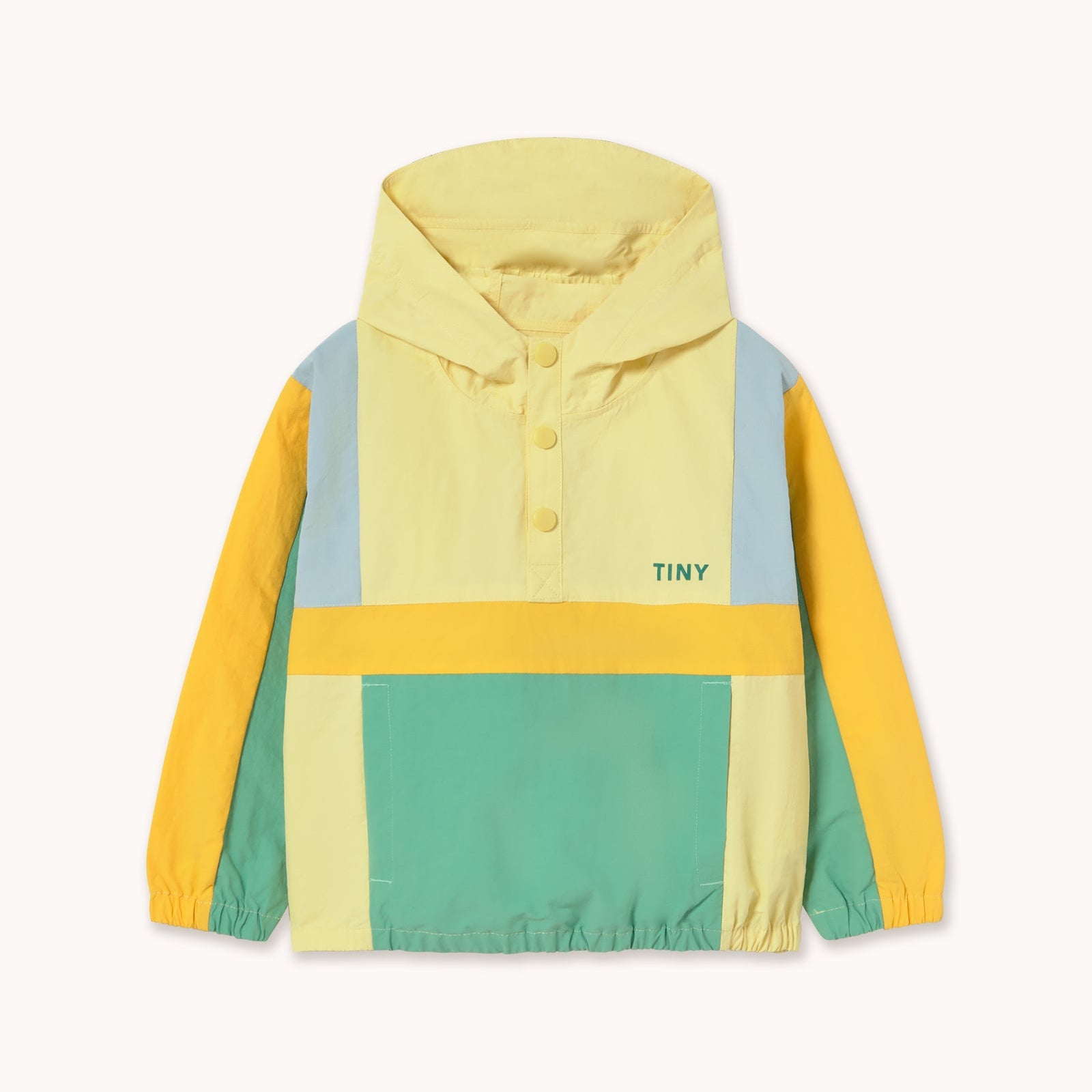 Veste Tissée à Blocs de Couleurs