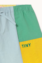 Short Tissé à Blocs de Couleurs