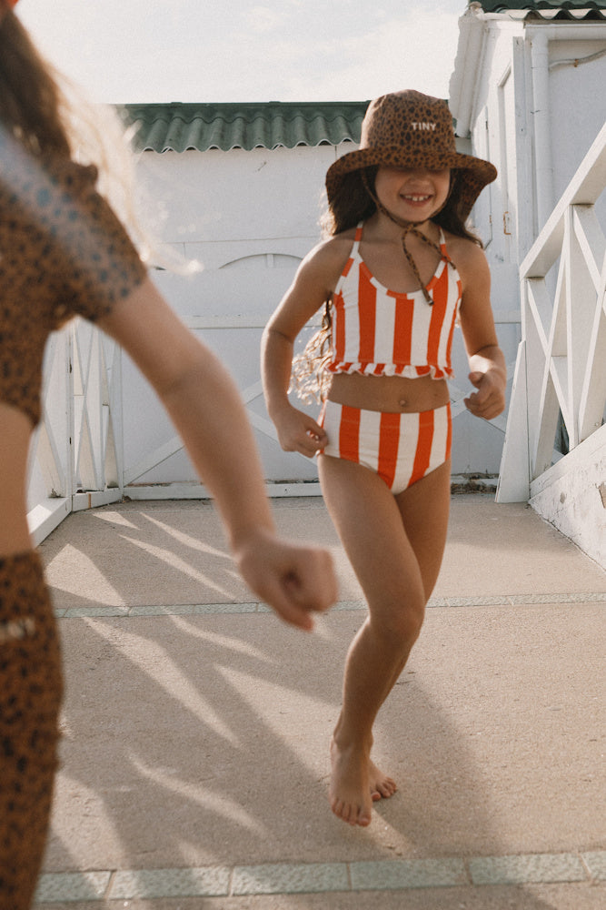 Red Striped Swimsuit