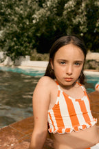 Red Striped Swimsuit
