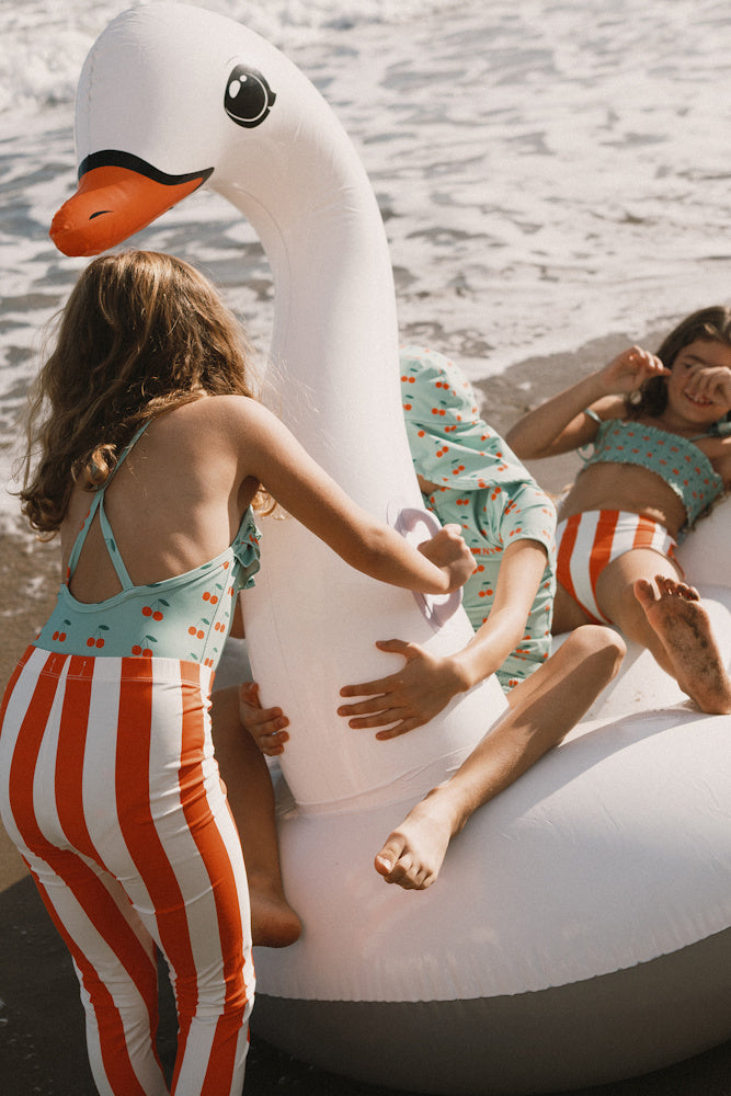 Leggings à Rayures Rouges