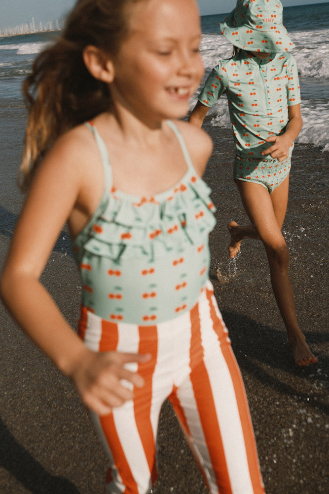 Leggings à Rayures Rouges