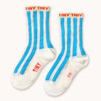 duo de chaussettes Rayures Bleues &  Motif Cygne - Taille Moyenne