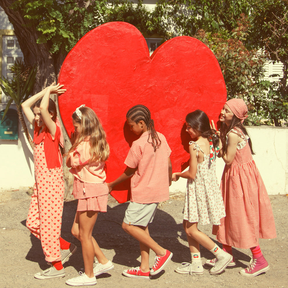 Chaussettes Écru à Imprimé Cerises