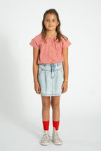 Red Socks with Ecru Heart
