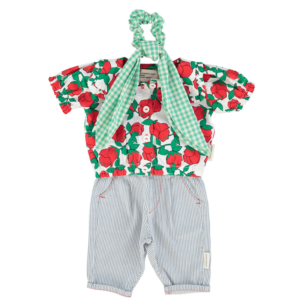 Chouchou à Carreaux Vert et Écru