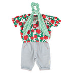 Chouchou à Carreaux Vert et Écru