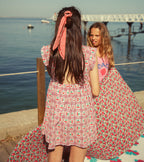 Scrunchie Red & Ecru Checkered