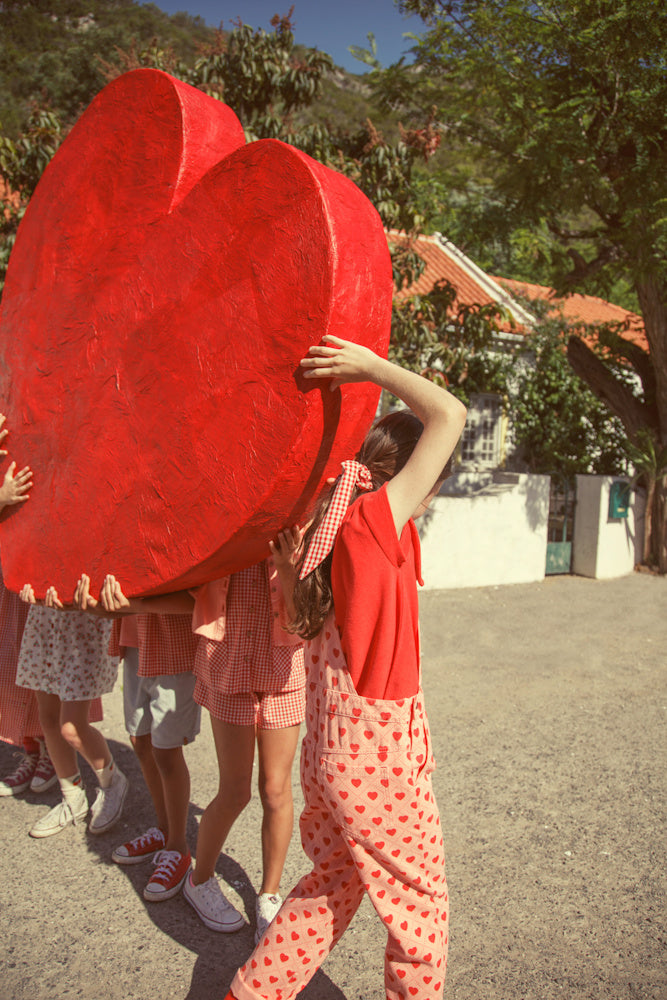 Scrunchie Red & Ecru Checkered