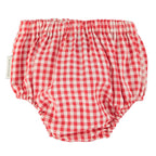 Baby Bloomers Red & Ecru Checkered