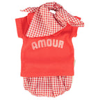 Baby Bloomers Red & Ecru Checkered