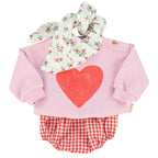 Baby Bloomers Red & Ecru Checkered