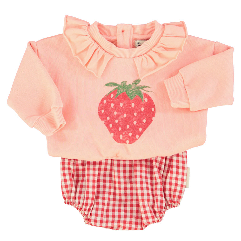 Baby Bloomers Red & Ecru Checkered