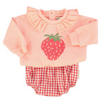 Baby Bloomers Red & Ecru Checkered