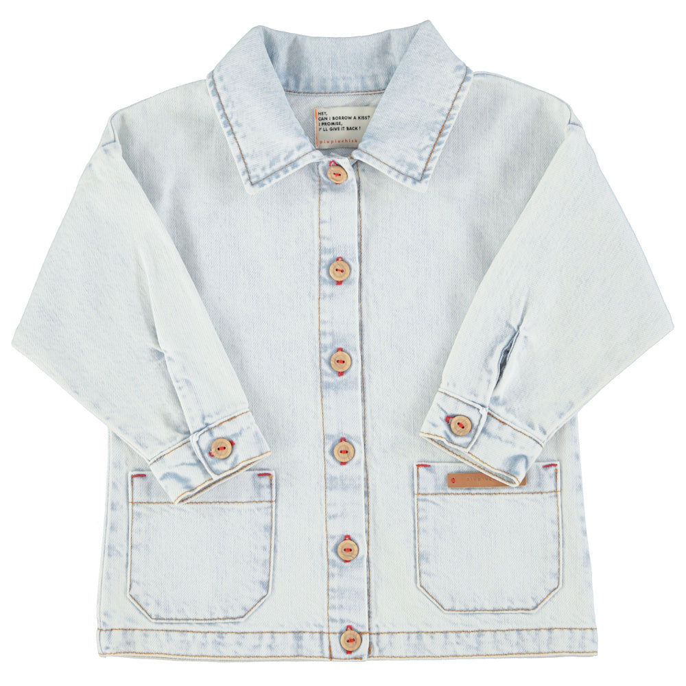 Veste en jeans Bleu Clair Délavé PEACE