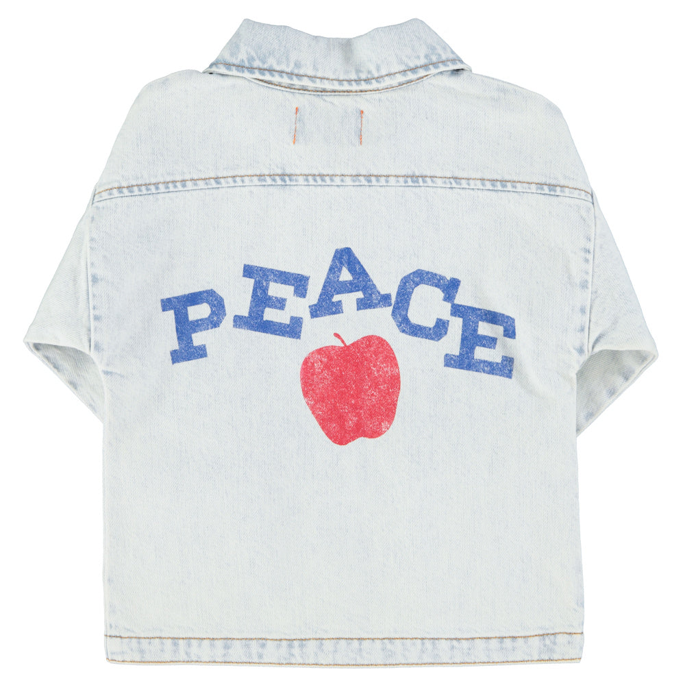 Veste en jeans Bleu Clair Délavé PEACE
