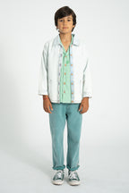 Veste en jeans Bleu Clair Délavé PEACE