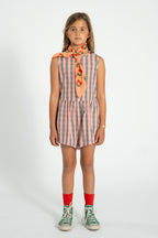 Bandana Satin Corail Imprimé Cerises