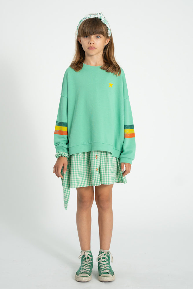 Sweatshirt Green with Multicolor Stripes