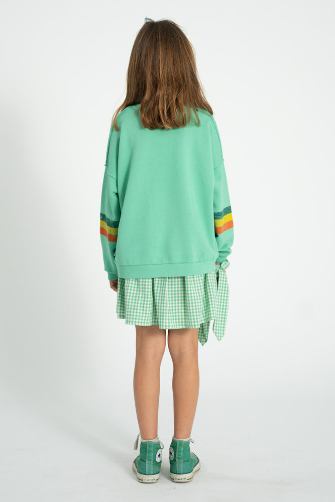 Sweatshirt Green with Multicolor Stripes