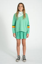 Sweatshirt Green with Multicolor Stripes
