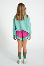 Sweatshirt Turquoise with PEACE Print